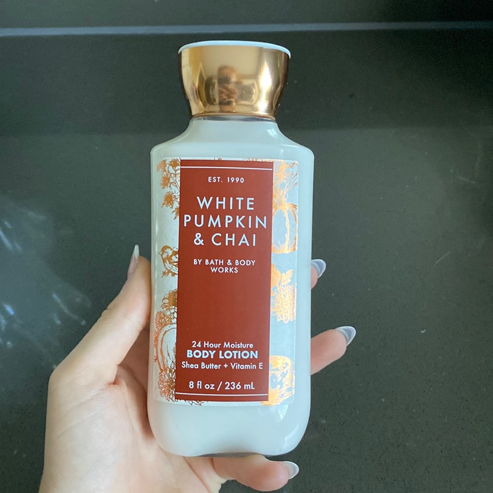 Limited Edition White Pumpkin Chai bath and body works Body Lotion